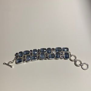 Iolite silver bracelet